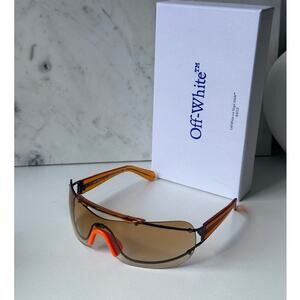 NEW Off White Big Wharf Mask Orange Lens Sunglasses